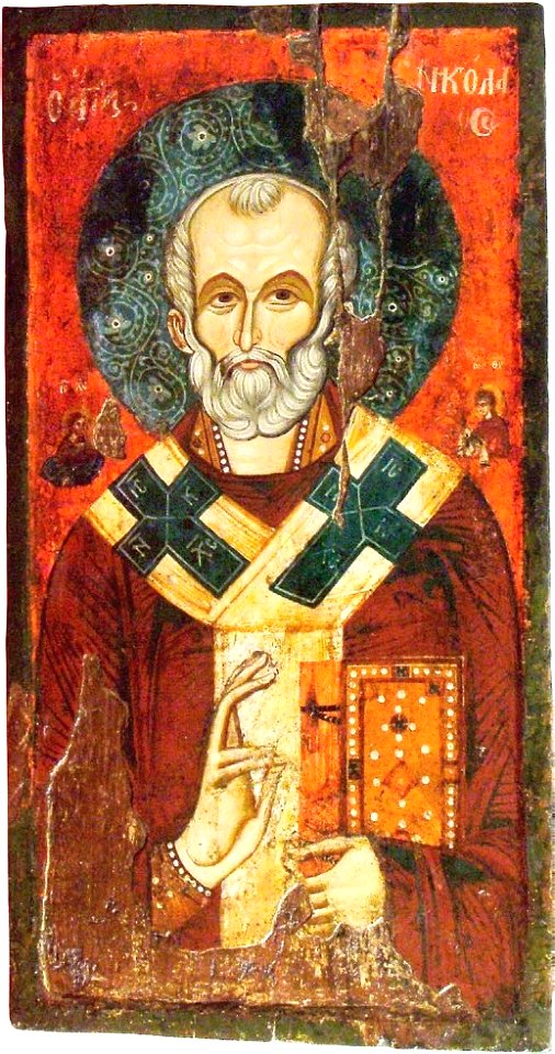 St Nicholas, Late XIV Century, St Mary Perivleptos Church. Ohrid Icon Gallery