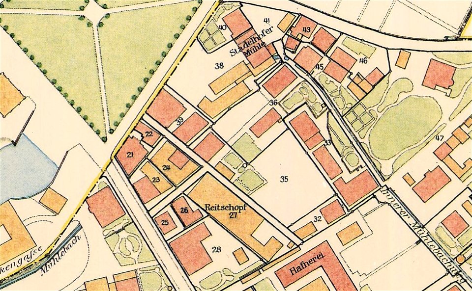 Stadelhofer Mühle Mühlebach 1860