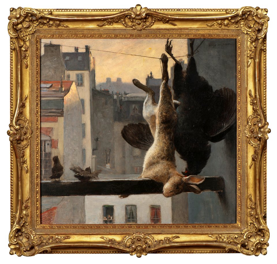 Stadsvy med stilleben (Hugo Salmson) - Nationalmuseum - 132619