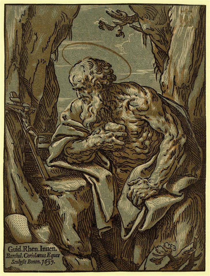 St. Jerome - Guid. Rhen. inuen., Barthol. Coriolanus, eques, sculpsit bonon. LCCN2008678746