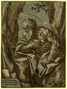 St. Jerome - Guid. Rhen. inuen., Barthol. Coriolanus, eques, sculpsit bonon. LCCN2008678746