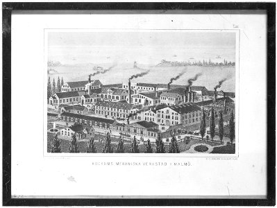 Stadsbild-Kockums mekaniska verkstad - Sjöhistoriska museet - S 1300
