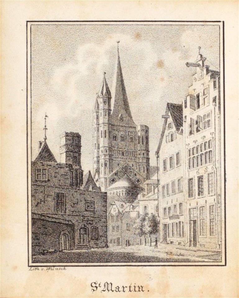St. Martin, Johann Peter Weyer (Zeichnung) und Anton Wünsch (Lithografie), 1827 (book page, uncropped)
