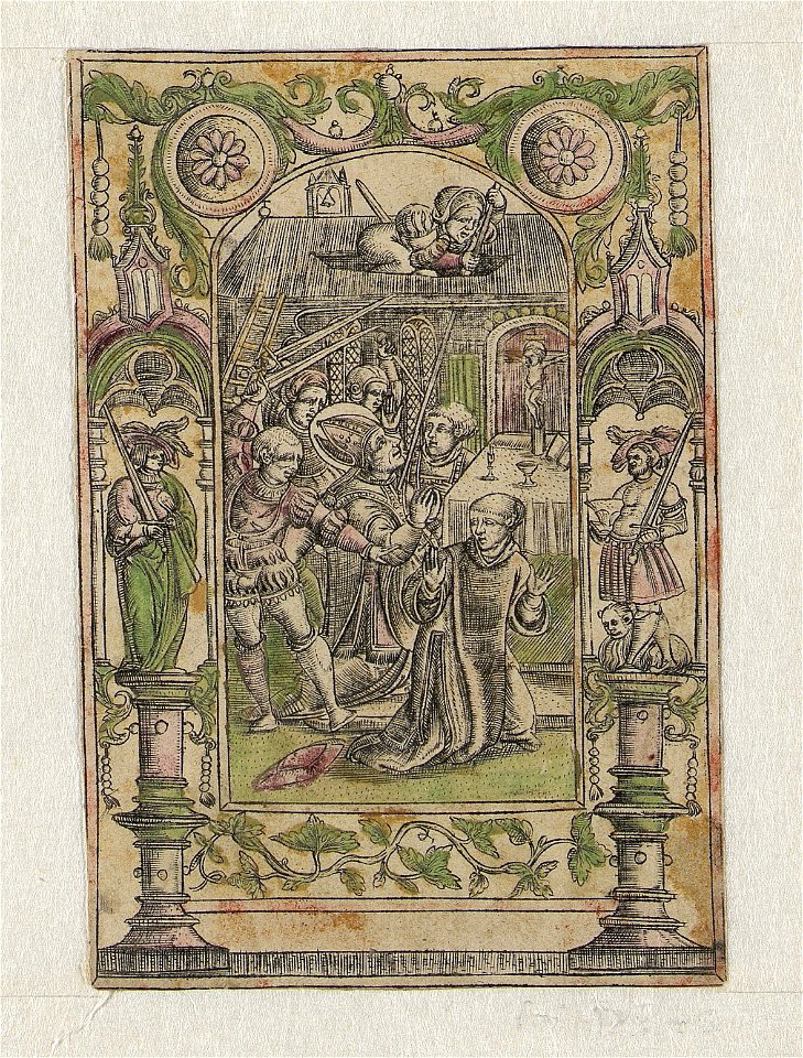 St. Lambert's Martyrdom ca.1519 print by Allaert Claesz and Master S., R-2009-22435, Prints Department, Royal Library of Belgium