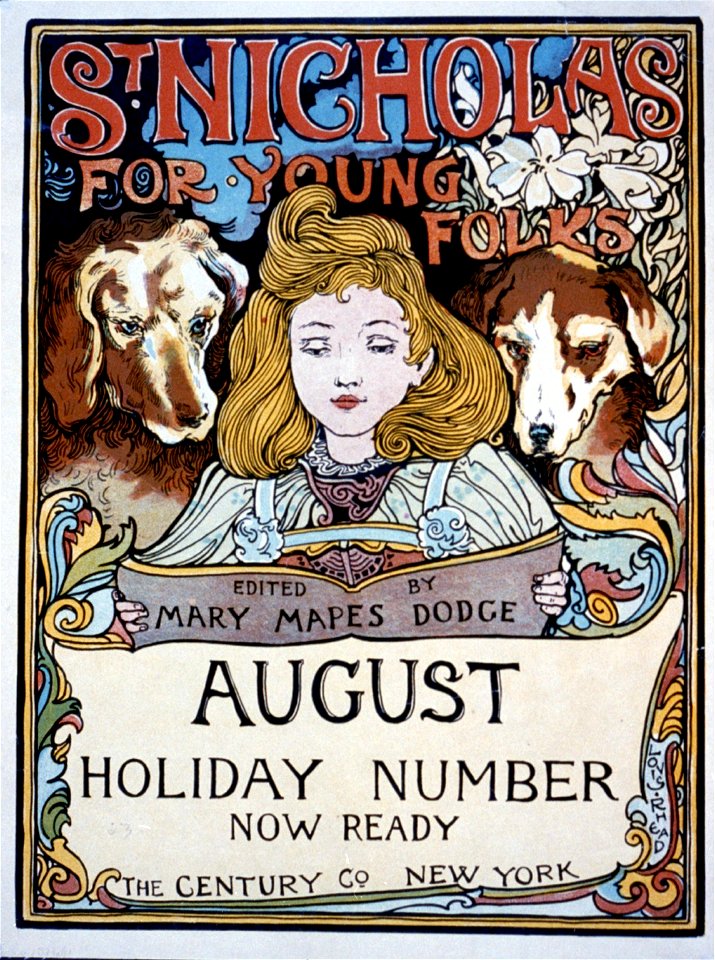 St. Nicholas for young folks, edited by Mary Mapes Dodge, August holiday number now ready - The Century Co., New York - Louis Rhead LCCN2002721207