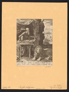 St. Jerome 1561 print by Philip Galle, S.I 54315, Prints Department, Royal Library of Belgium