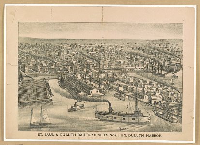St. Paul & Duluth Railroad slips nos. 1 & 2, Duluth Harbor LCCN2003681574