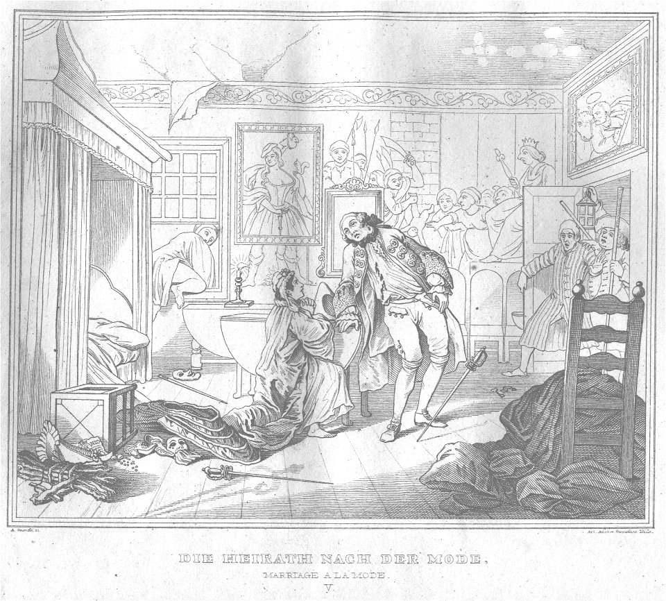 Stahlstich nach Hogarth Kottenkamp Stuttgart 1840 05