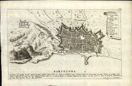 Stadsgezicht in Spanje, Barcelona, objectnr A 57158