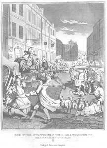 Stahlstich nach Hogarth Kottenkamp Stuttgart 1840 61