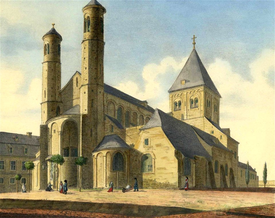 St. Mauritius, Johann Peter Weyer (Zeichnung) und Anton Wünsch (Lithografie), 1827