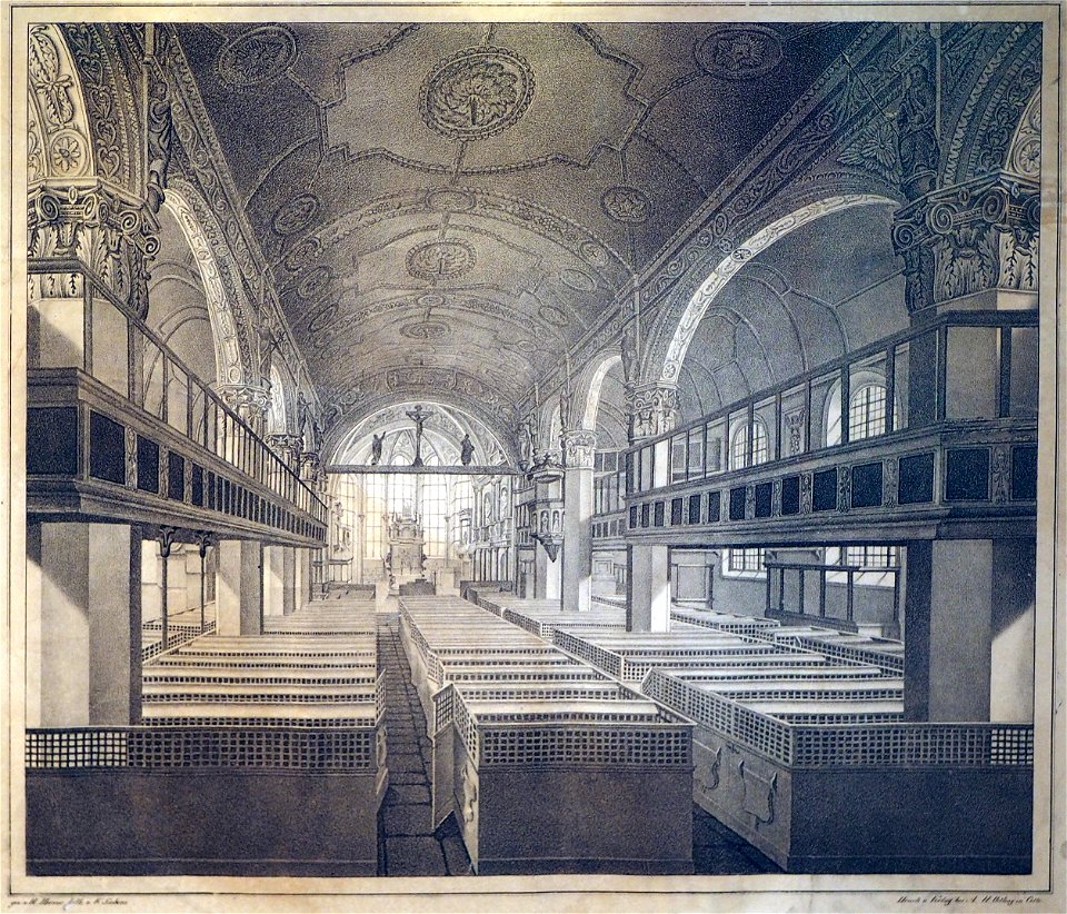 Stadtkirche Celle innen 1835@BomannMuseum20160715 01