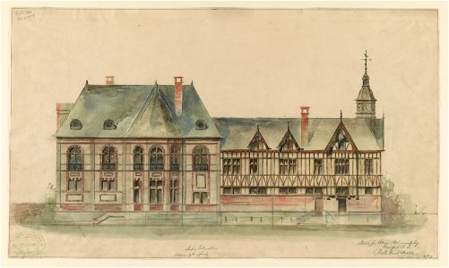 Stable for Oliver Belmont Esq., Newport, R.I. Side elevation - R.M. Hunt archt. LCCN2015645534