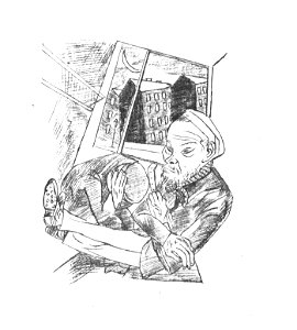 Stadtnacht - Sieben Lithographien von Max Beckmann zu Gedichten von Lili von Braunbehrens - Lithographie 5