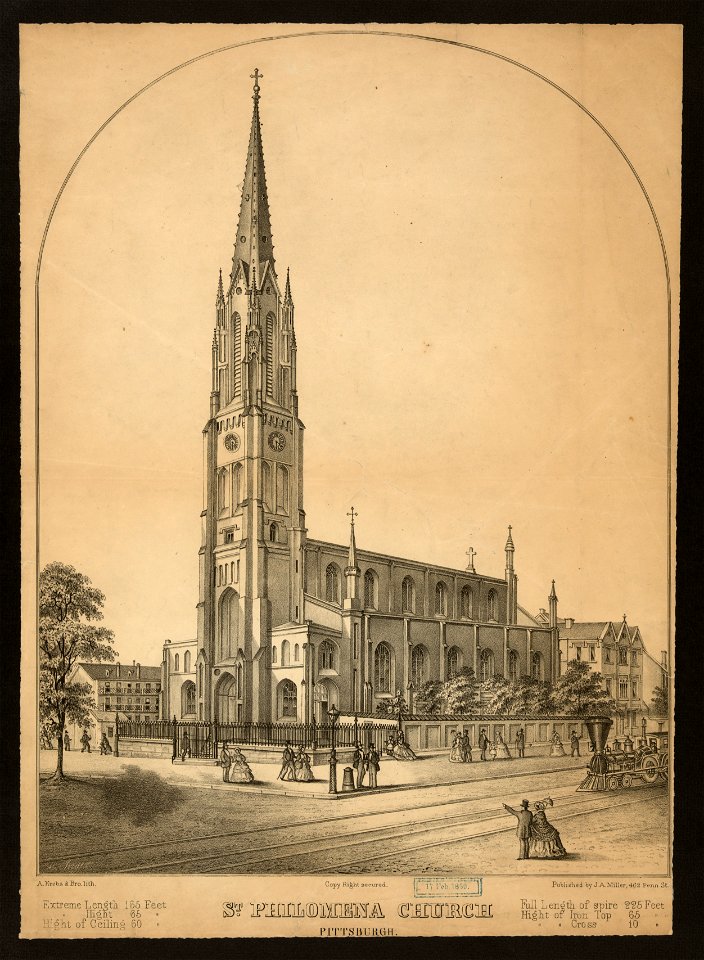 St. Philomena Church Pittsburgh - C. Inger ; A. Krebs & Bro. lith. LCCN2008676782