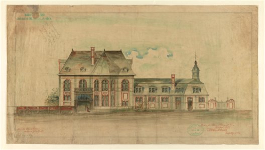 Stable for Oliver Belmont Esq., Newport, R.I. Side elevation - R.M. Hunt archt. LCCN2014650256
