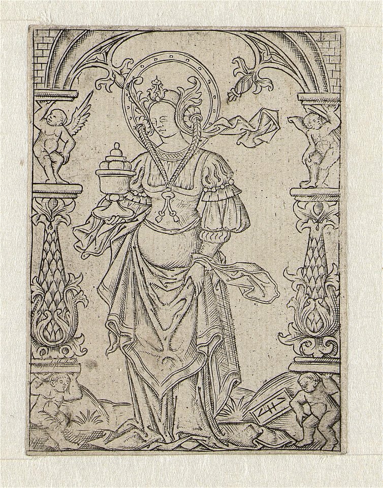 St. Mary Magdalen ca.1519 print by Master S., S.II 8312, Prints Department, Royal Library of Belgium