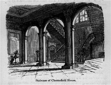 Staircase of Chesterfield House - Walks in London, Augustus Hare, 1878