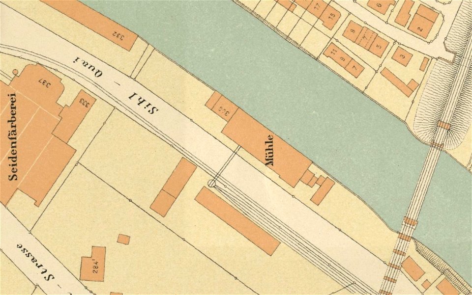 Stadtmühle Stadtplan 1900