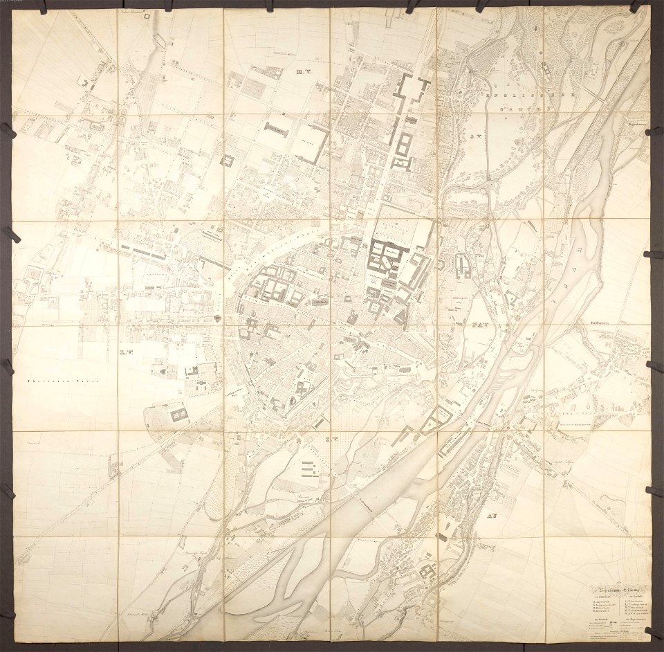 Stadtplan von München ca. 1833 - Free Stock Illustrations | Creazilla