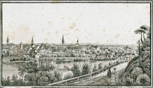 Stadt Radkersburg — Gornja Radgona - J.F.Kaiser Lithografirte Ansichten der Steiermark 1830
