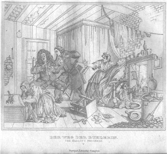 Stahlstich nach Hogarth Kottenkamp Stuttgart 1840 17