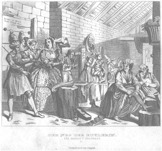 Stahlstich nach Hogarth Kottenkamp Stuttgart 1840 16