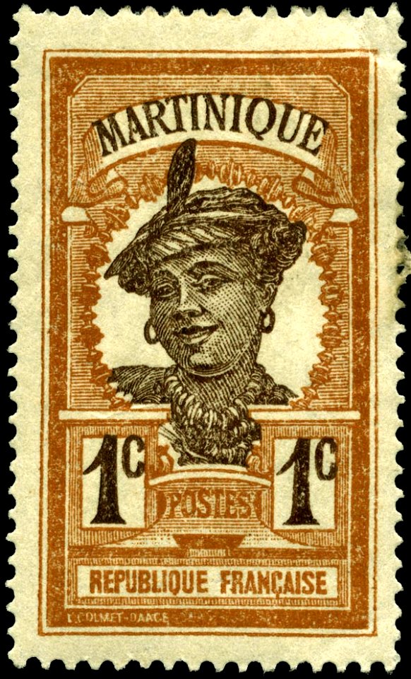 Stamp Martinique 1908 1c