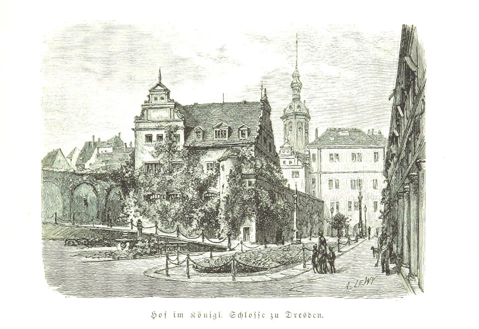 Stallhof Dresden Zeichnung