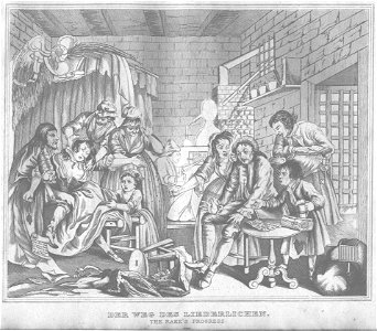 Stahlstich nach Hogarth Kottenkamp Stuttgart 1840 25