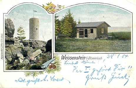 Stammbach Weißensteinturm Postkarte xy2b