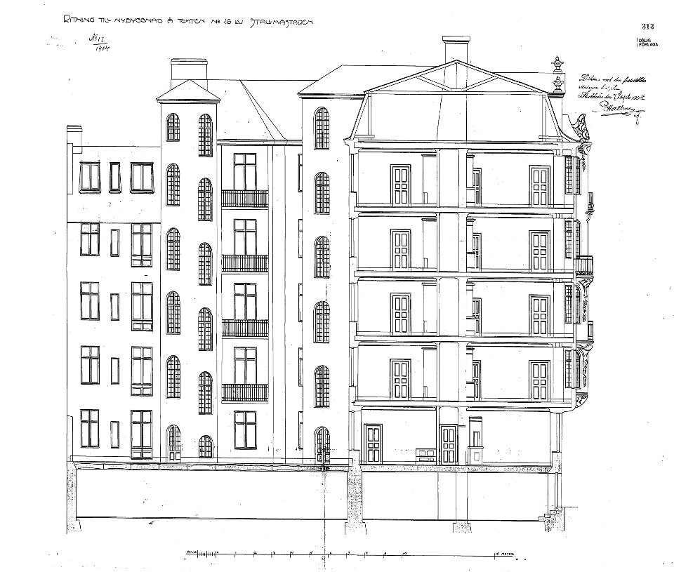 Stallmästaren 16, sektion 1904