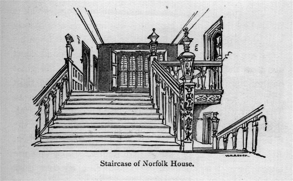 Staircase of Norfolk House - Walks in London, Augustus Hare, 1878