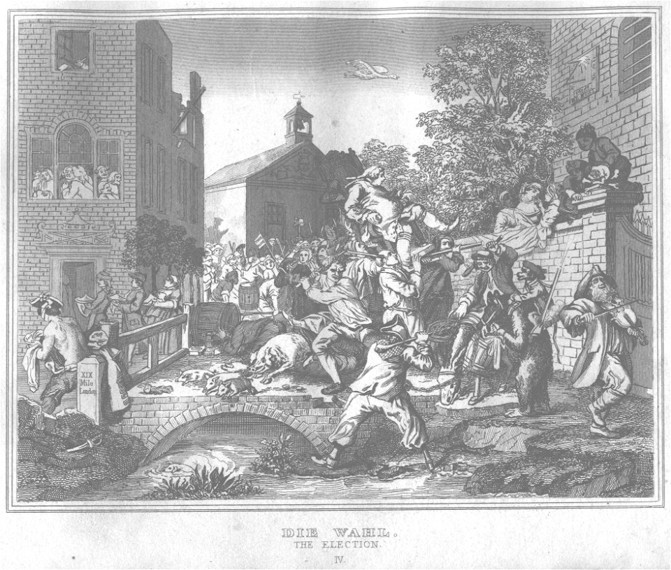 Stahlstich nach Hogarth Kottenkamp Stuttgart 1840 59