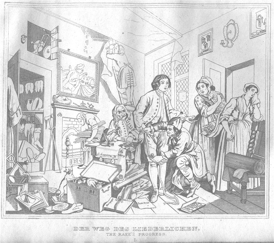 Stahlstich nach Hogarth Kottenkamp Stuttgart 1840 19