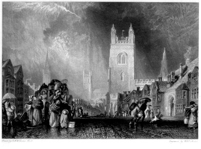 Stamford engraving by William Miller after Turner. Free illustration for personal and commercial use.