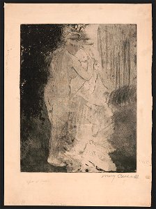 Standing nude with towel) - Mary Cassatt LCCN2015646318