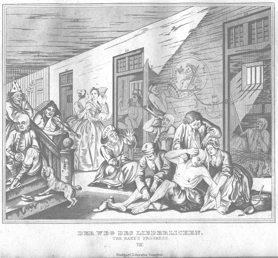 Stahlstich nach Hogarth Kottenkamp Stuttgart 1840 26