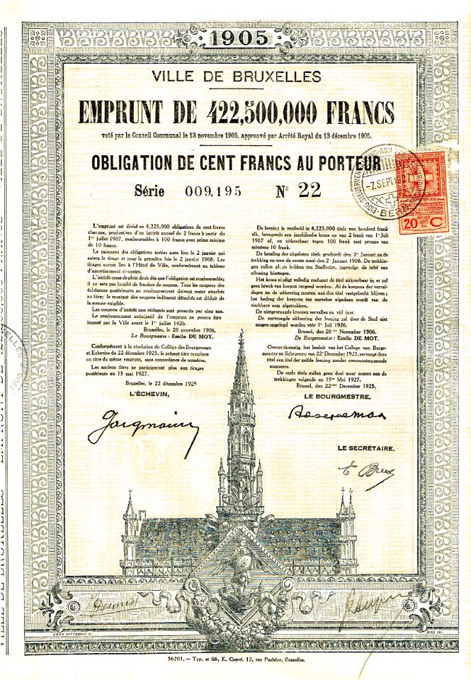 Stadt Brüssel - Ville de Bruxelles 1925