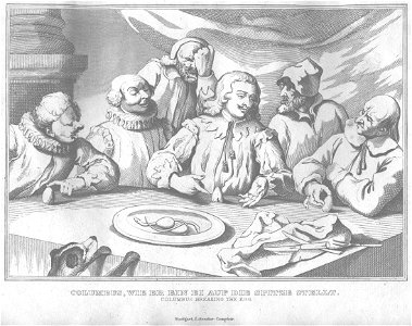 Stahlstich nach Hogarth Kottenkamp Stuttgart 1840 46