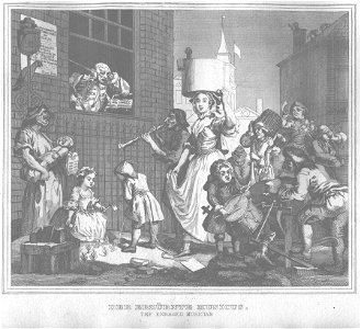 Stahlstich nach Hogarth Kottenkamp Stuttgart 1840 50