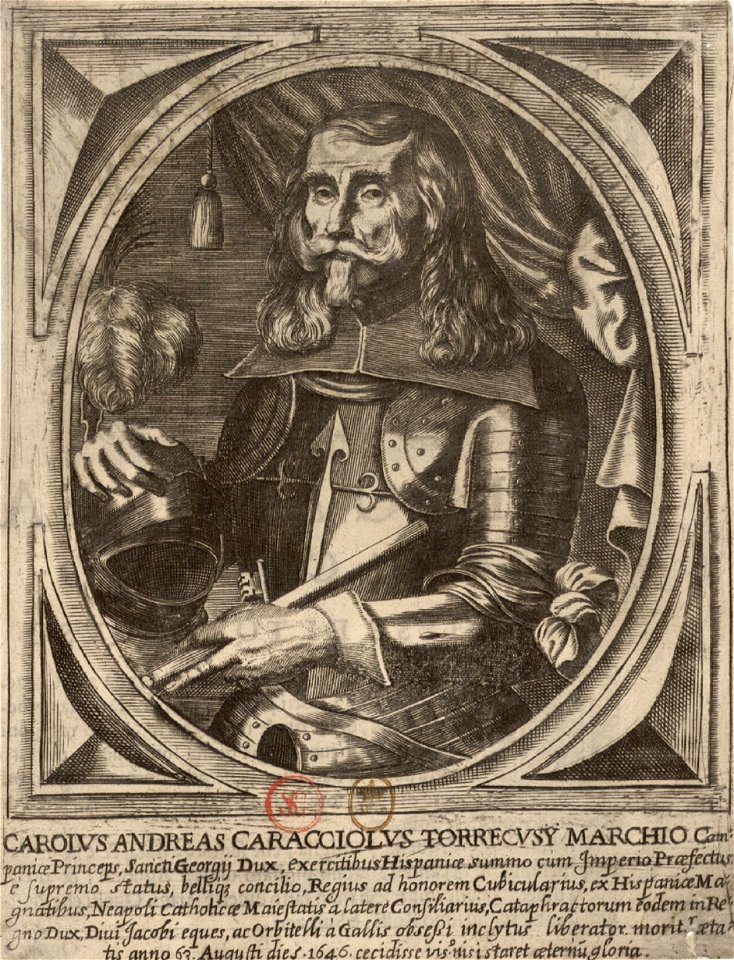 Stampa in Armatura del Marchese Carlo Andrea Caracciolo