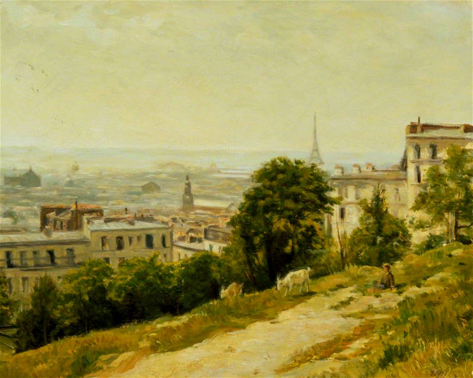 Stanislas Lépine (1835-1892) - Vue de la Butte, Montmartre - 359 - Southampton City Art Gallery