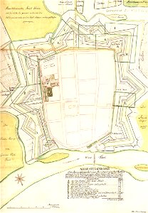 Stadtbefestigung Rinteln Karte um 1700 Grossformat