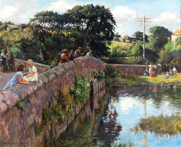 Stanhope Forbes - Evening on the Bridge 1937