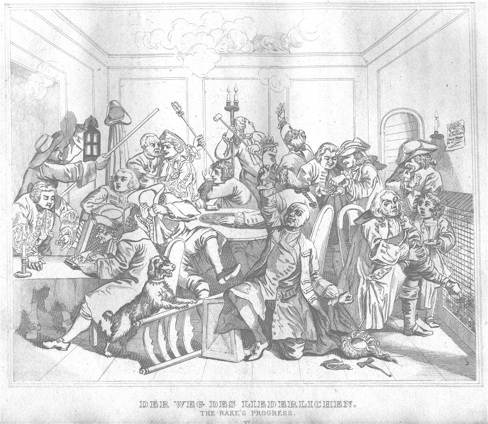 Stahlstich nach Hogarth Kottenkamp Stuttgart 1840 24