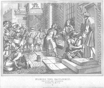 Stahlstich nach Hogarth Kottenkamp Stuttgart 1840 32