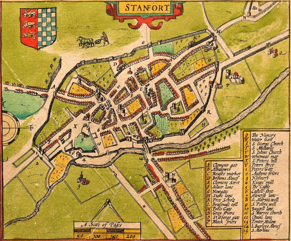 Stamford map - Traditional visual art under Public domain license