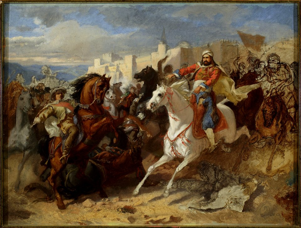 Stanisław Chlebowski - Episode from Austro-Turkish wars, sketch - MP 4690 MNW - National Museum in Warsaw