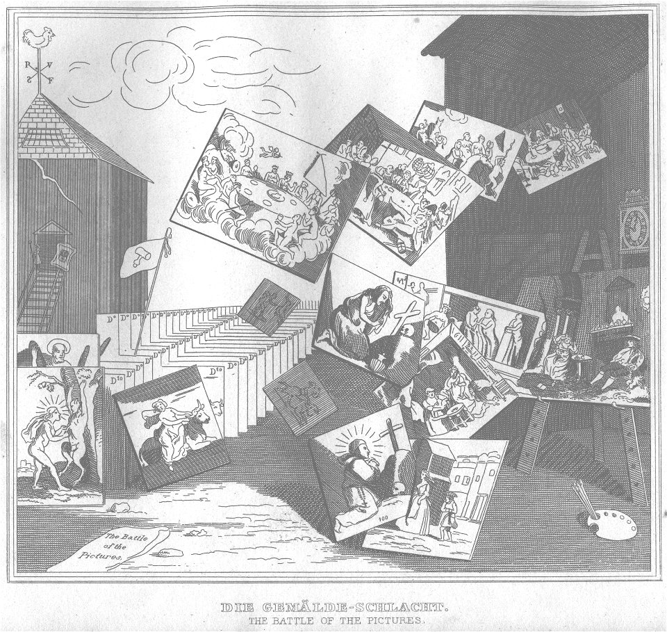 Stahlstich nach Hogarth Kottenkamp Stuttgart 1840 84